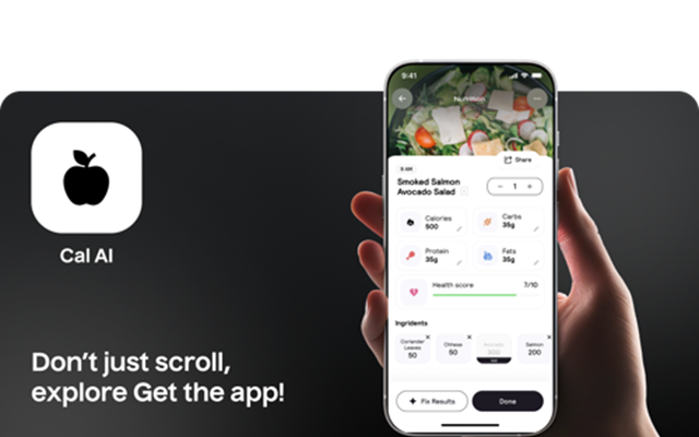 AppCrops Projekt - Cal Ai, Intelligente App zur Erfassung von Lebensmitteln und Kalorien