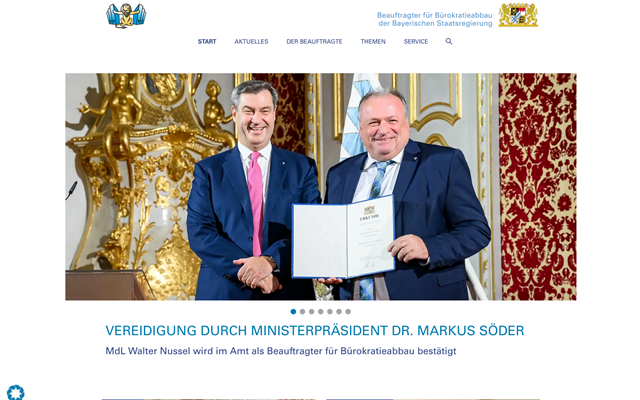 NorthRock software GmbH Projekt - Website für Bayerische Staatskanzlei