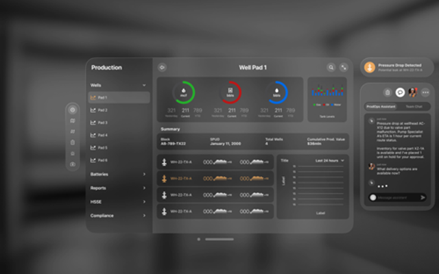 Daito Design Projekt - Wellsite-Produktion mit räumlichem Computing