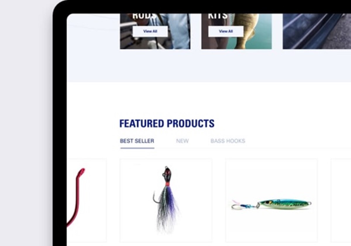Design einer Multi-Brand-E-Commerce-Website - Mustad Fishing
