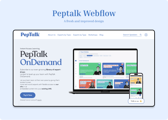 Peptalk für Webflow