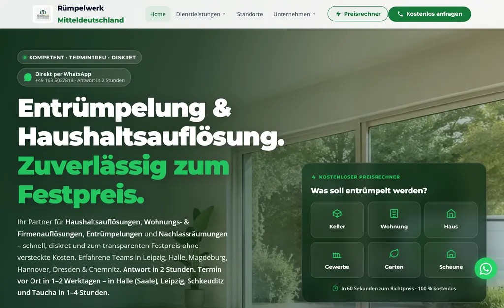 Webagentur Scherzinger Projekt - Rümpelwerk Mitteldeutschland