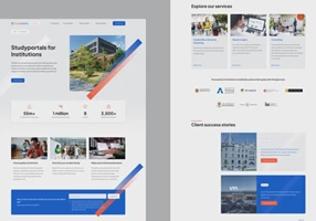 Upside Projekt - Neugestaltung der Corporate-Marketing-Website von Studyportals