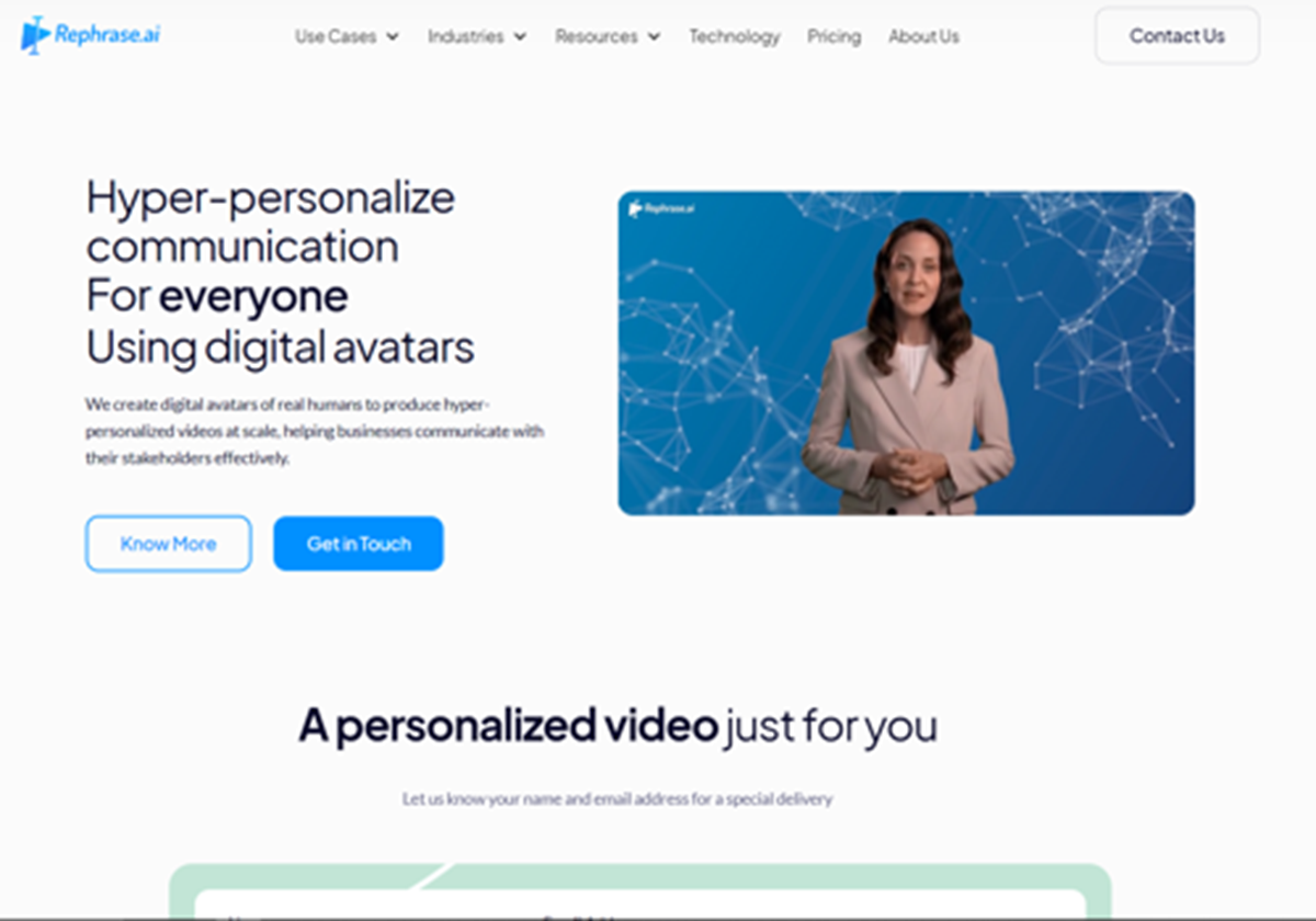 AI-Website-UX/UI-Design umformulieren - Rephrase Technology Corp.
