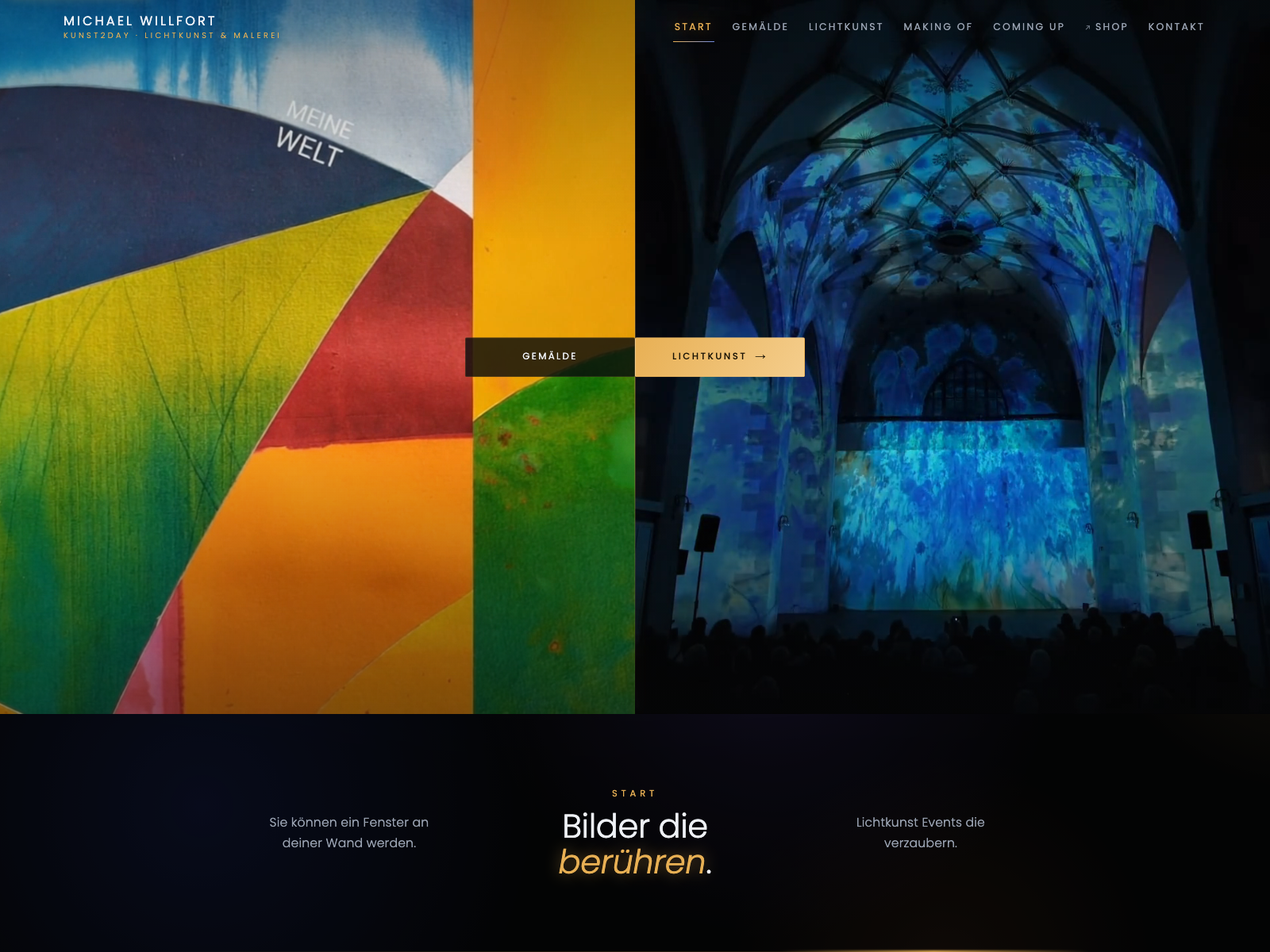 Medawi Projekt - Künsterwebsite