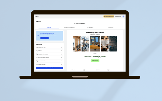 hafencity.dev GmbH Projekt - JobPost+: Recruiting, aber smarter.
