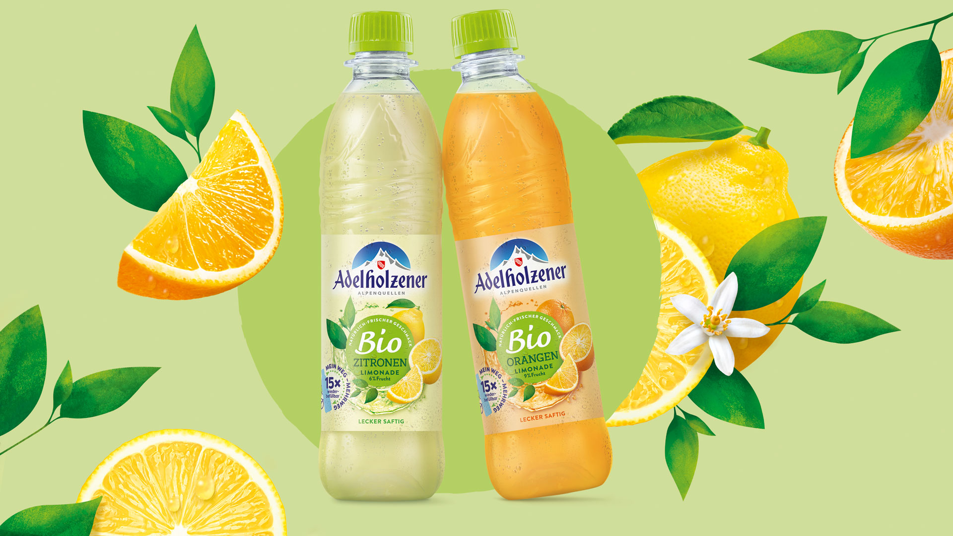 HAJOK Design Projekt - Packaging Design Relaunch der Adelholzener Bio-Limonaden