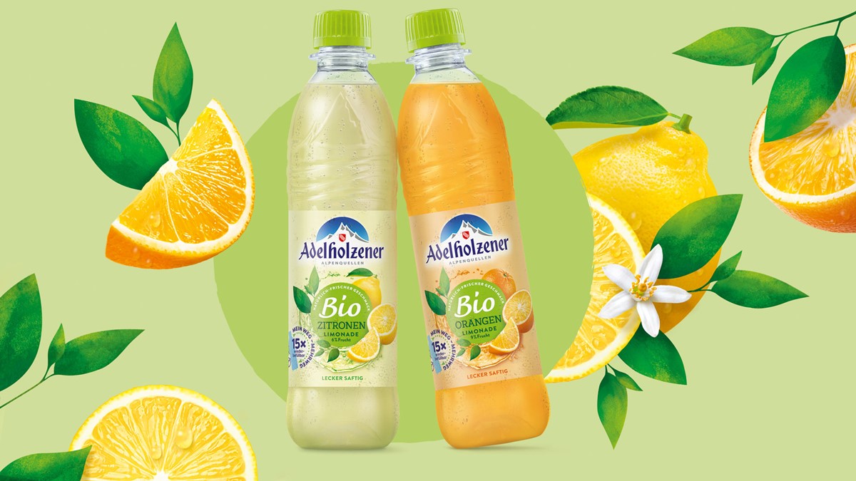 Packaging Design Relaunch der Adelholzener Bio-Limonaden