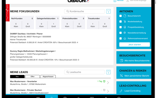 Kommdirekt GmbH Projekt - myCREATON - die mobile Vertriebs-App auf Basis von SAMOA