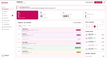 Ventas Webdesign CLG Projekt - SK-Beauty, individuelles Online-Buchungssystem