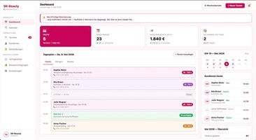 Ventas Webdesign CLG Projekt - SK-Beauty, Maßgeschneidertes Online-Buchungssystem