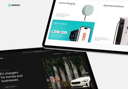 Creative Mules Projekt - Überarbeitete Website für einen führenden Hersteller von E-Ladestationen