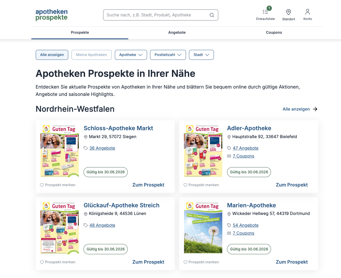 TITANSHUB GmbH Projekt - Apotheken-Prospektwelt
