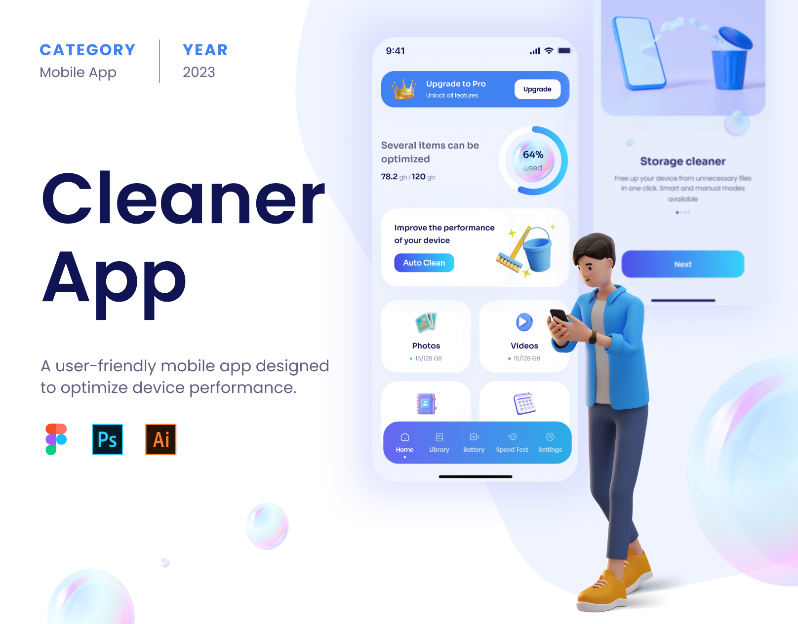 ANODA | Product Design Agency | UI UX Design | Projekt - Cleaner | Optimierung für mobile Geräte | UX/UI