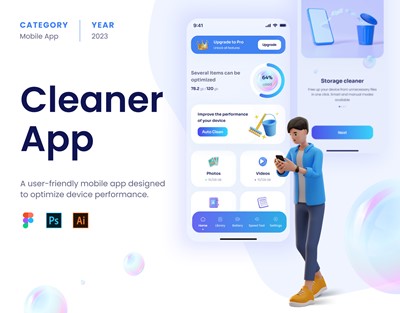 Cleaner | Optimierung für mobile Geräte | UX/UI