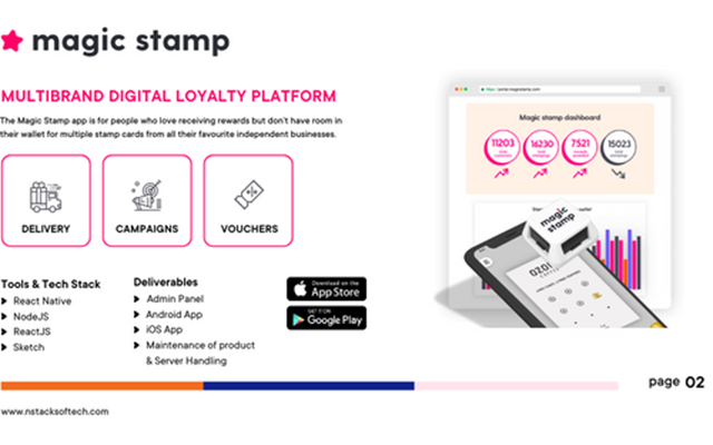 Nstack Softech LLP Projekt - Magicstamp - Kundenkarten digital gemacht