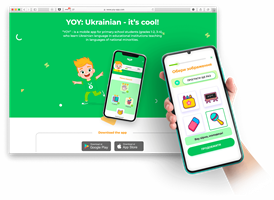 App für Grundschüler, die Ukrainisch lernen