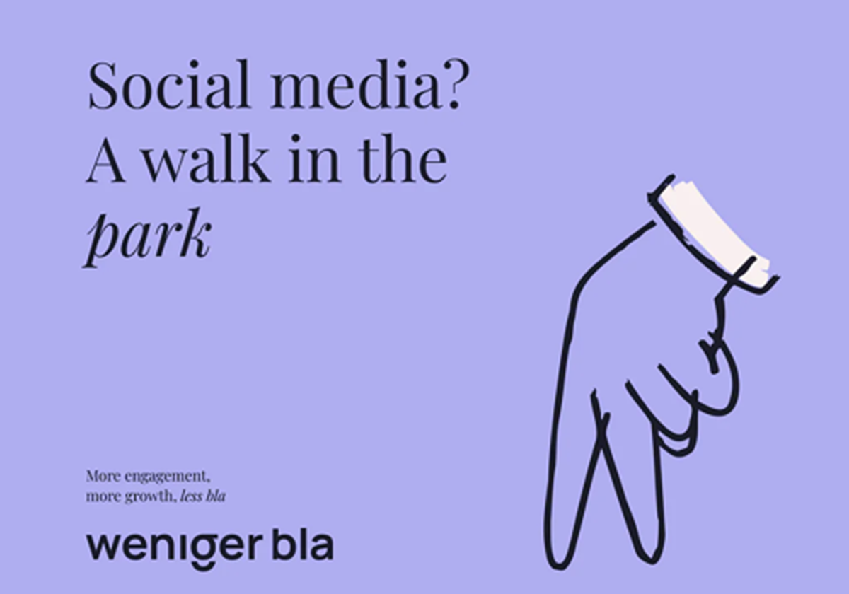 Branding für die Social-Media-Agentur wenigerbla - weniger bla