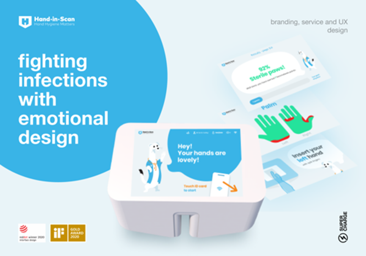 Infektionen bekämpfen mit emotionalem Design - Hand-in-Scan