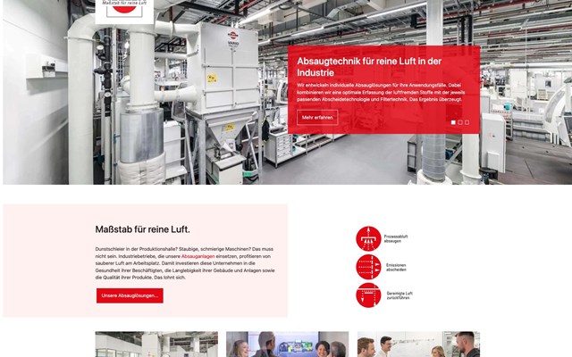 induux international gmbh Projekt - Website Keller Lufttechnik