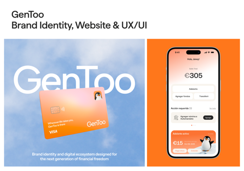 GenToo: Markenidentität, Website & UI/UX
