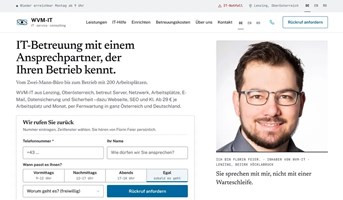 Webagentur Scherzinger Projekt - WVM-IT Firmenwebsite