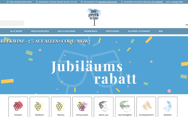 RESPONSE GmbH Projekt - mygreekwine, Affiliate-Marketing