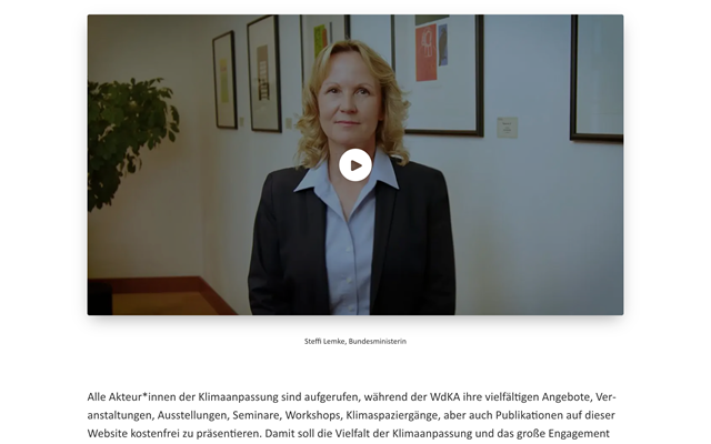 Tojio // Digital Agentur Projekt - Die Woche der Klimaanpassung