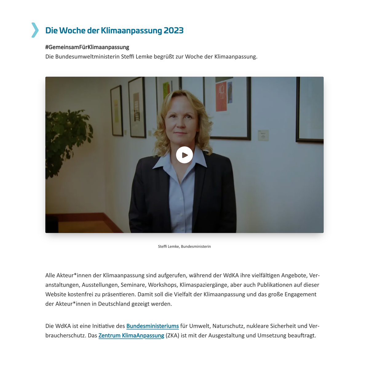 Die Woche der Klimaanpassung