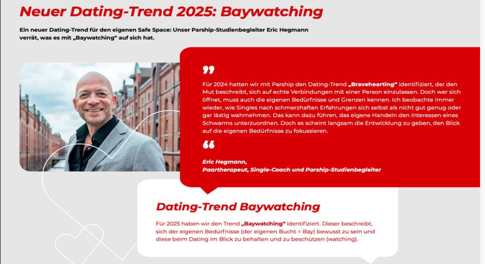 segmenta communications GmbH Projekt - Parship Dating Kompass