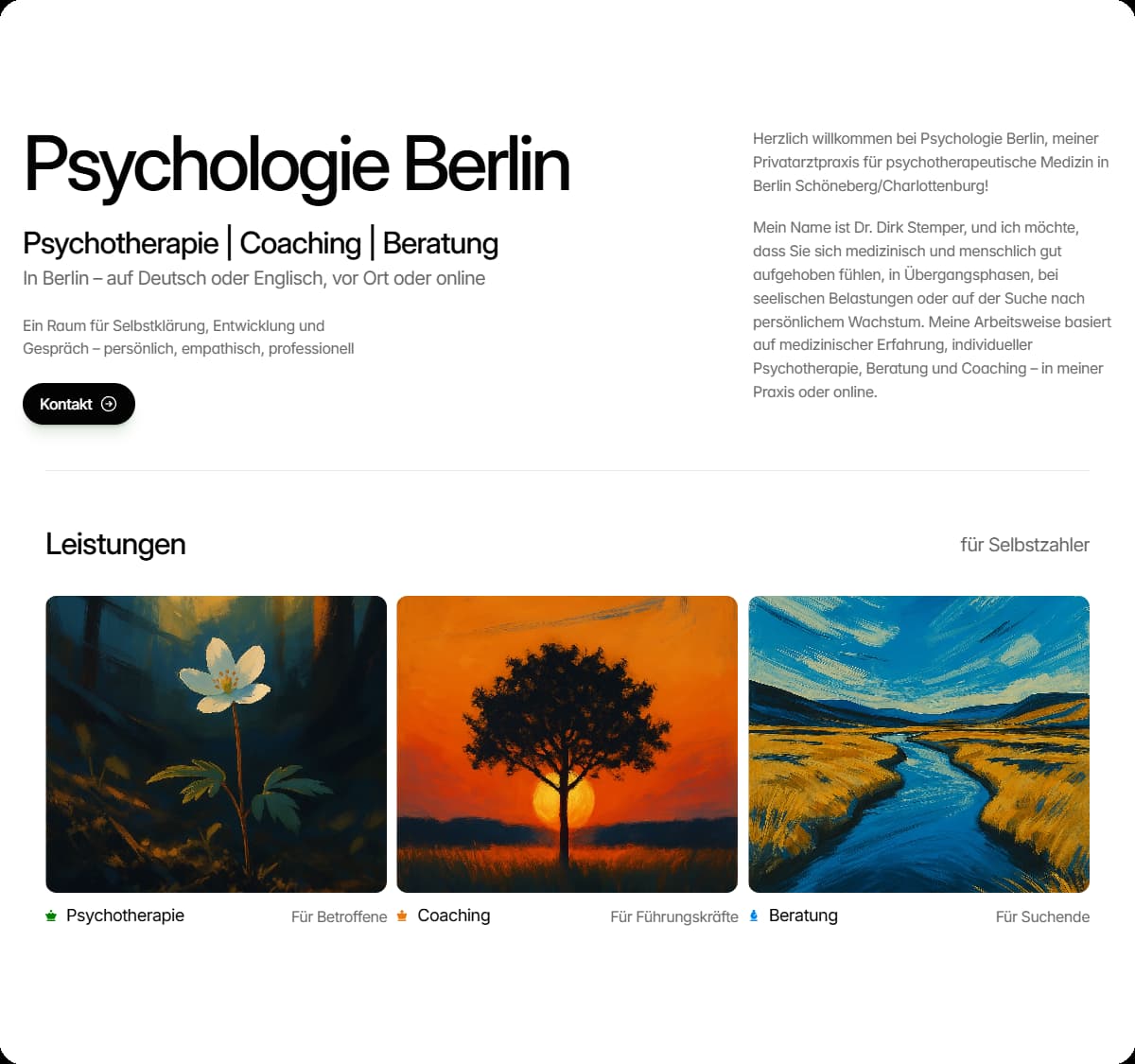 Blaq Nexus Projekt - Website Relaunch, Psychologie Berlin