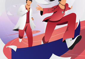 Dotolina Projekt - Leitende Illustration für die Gesundheitsmarke