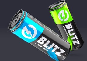 YA² Design Studio Projekt - Blitz Energy drink