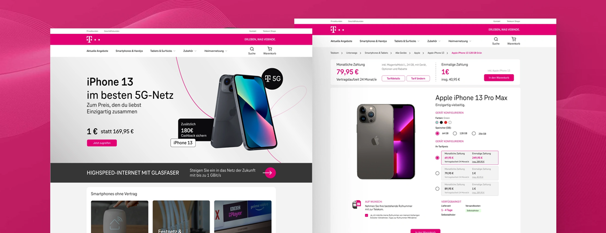 Eine eCommerce-Präsenz für einen Telekommunikationsanbieter
