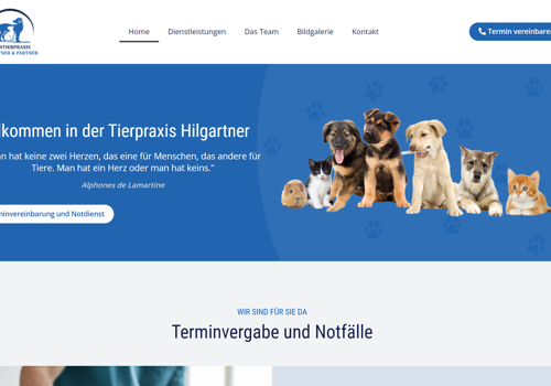 MS WEBDESIGN Projekt - WordPress-Website: Tierarztpraxis in Österreich