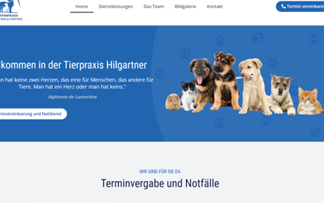 MS WEBDESIGN Projekt - WordPress-Website: Tierarztpraxis in Österreich
