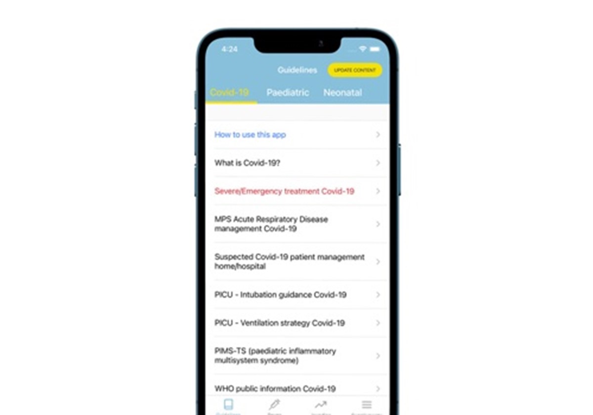 Mobile App der Myanmar Pediatric Society - The Royal College of Paediatrics and Child Health
