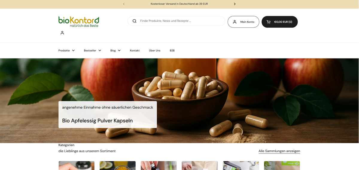 Google Ads Betreuung für bioKontor – Such- & PMax-Kampagnen