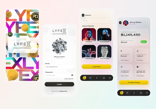 UIUX Studio Projekt - LYFEX - UX/UI-Design für die mobile App