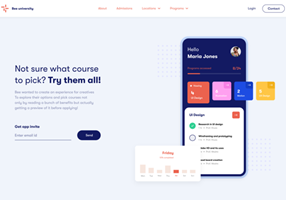 Pineapple Design Projekt - Bildungsplattform, Webdesign