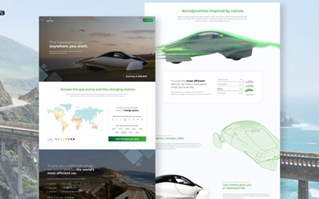Brandetize Projekt - Aptera - Website-Design