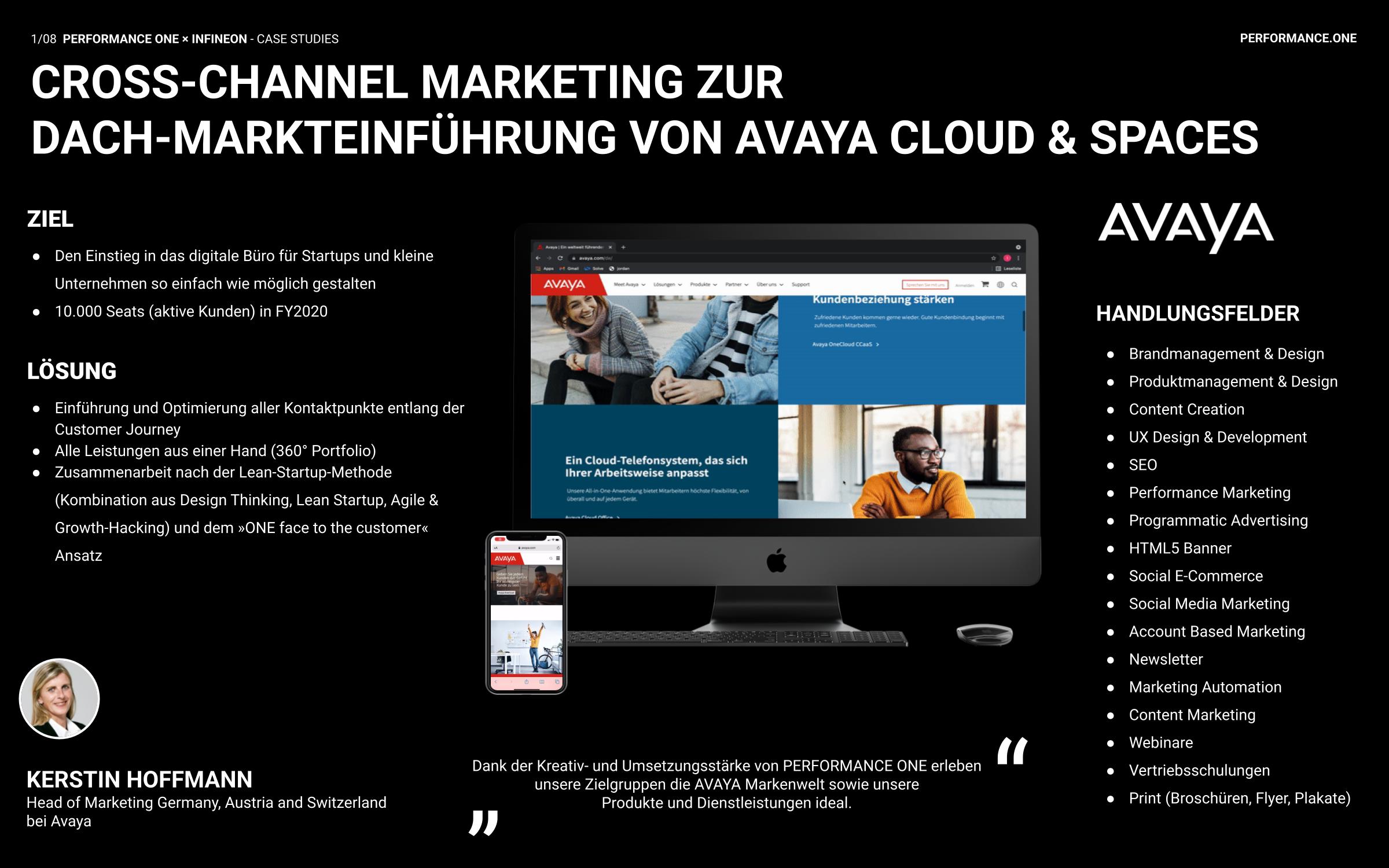 PERFORMANCE ONE AG Projekt - AVAYA Markteinführung
