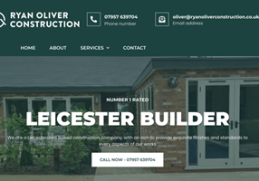 RR Webdesign Projekt - Ryan Oliver Construction