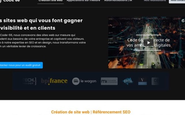 Code 66 Projekt - Professionelle Landingpage für Website & SEO