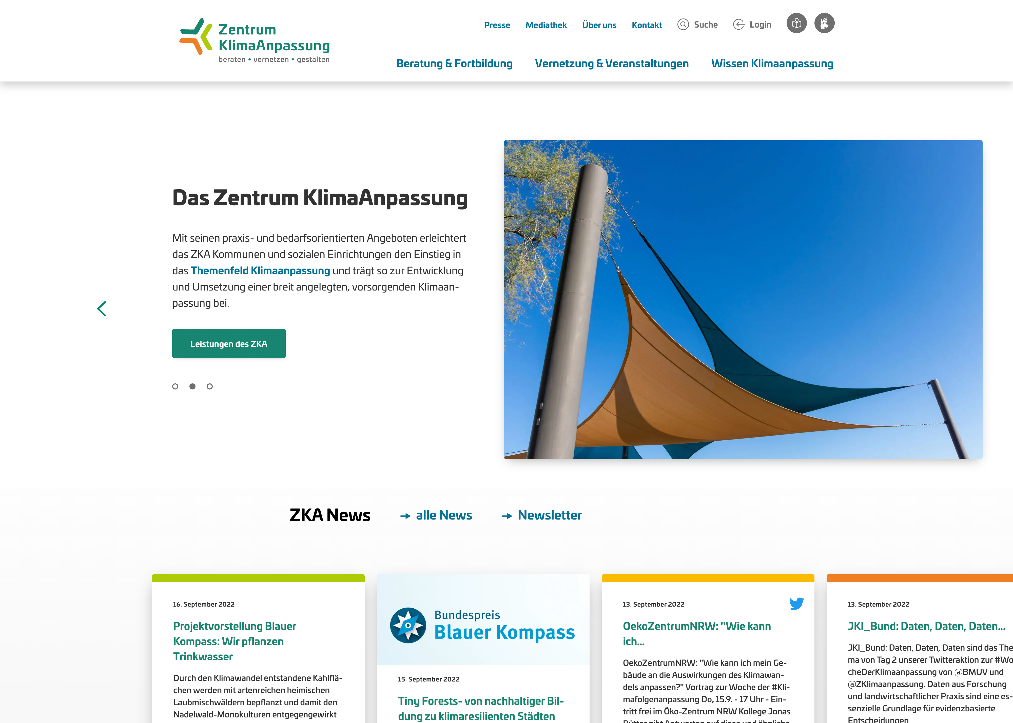 Tojio // Digital Agentur Projekt - Zentrum KlimaAnpassung