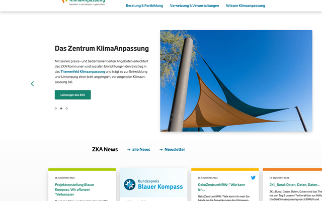Tojio // Digital Agentur Projekt - Zentrum KlimaAnpassung