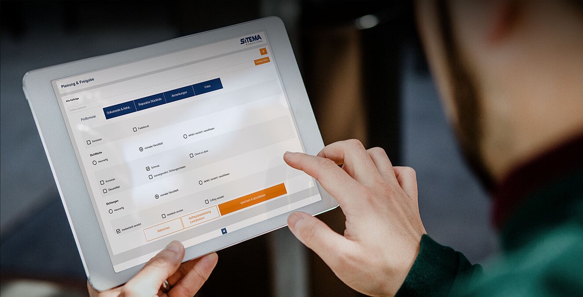Responsive Webanwendung für die Digitalisierung von Werkstattprozessen bei SITEMA, entwickelt von eyeworkers GmbH. Die Anwendung optimiert die Eingangsprüfung von Klemmeinheiten mit automatisierten Prüfprotokollen und ERP-Integration.