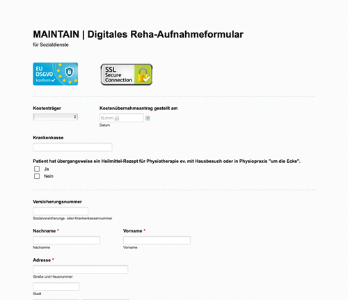 Digitale Reha-Anmeldung für Deutschland