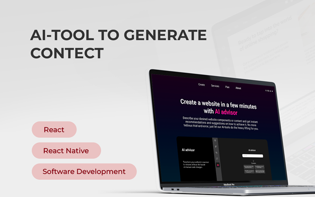 Innowise Projekt - Erstellung von Websites und Generierung von Inhalten mit AI-Tools