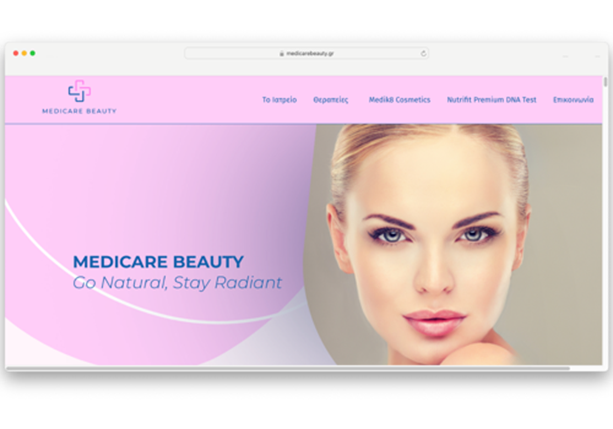 Medicare Beauty, Logo, Webdesign und -entwicklung - Medicare Beauty